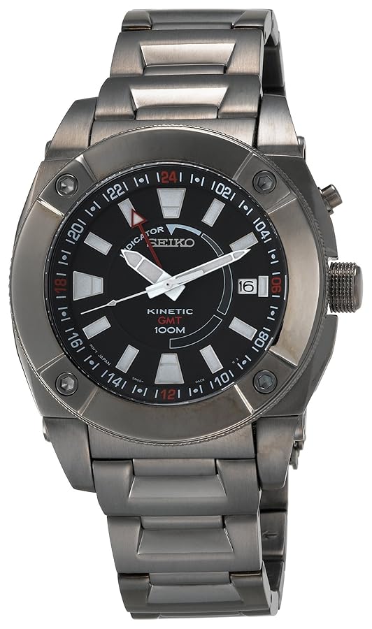 Amazon.co.jp: セイコー メンズ SUN007 キネティック GMT